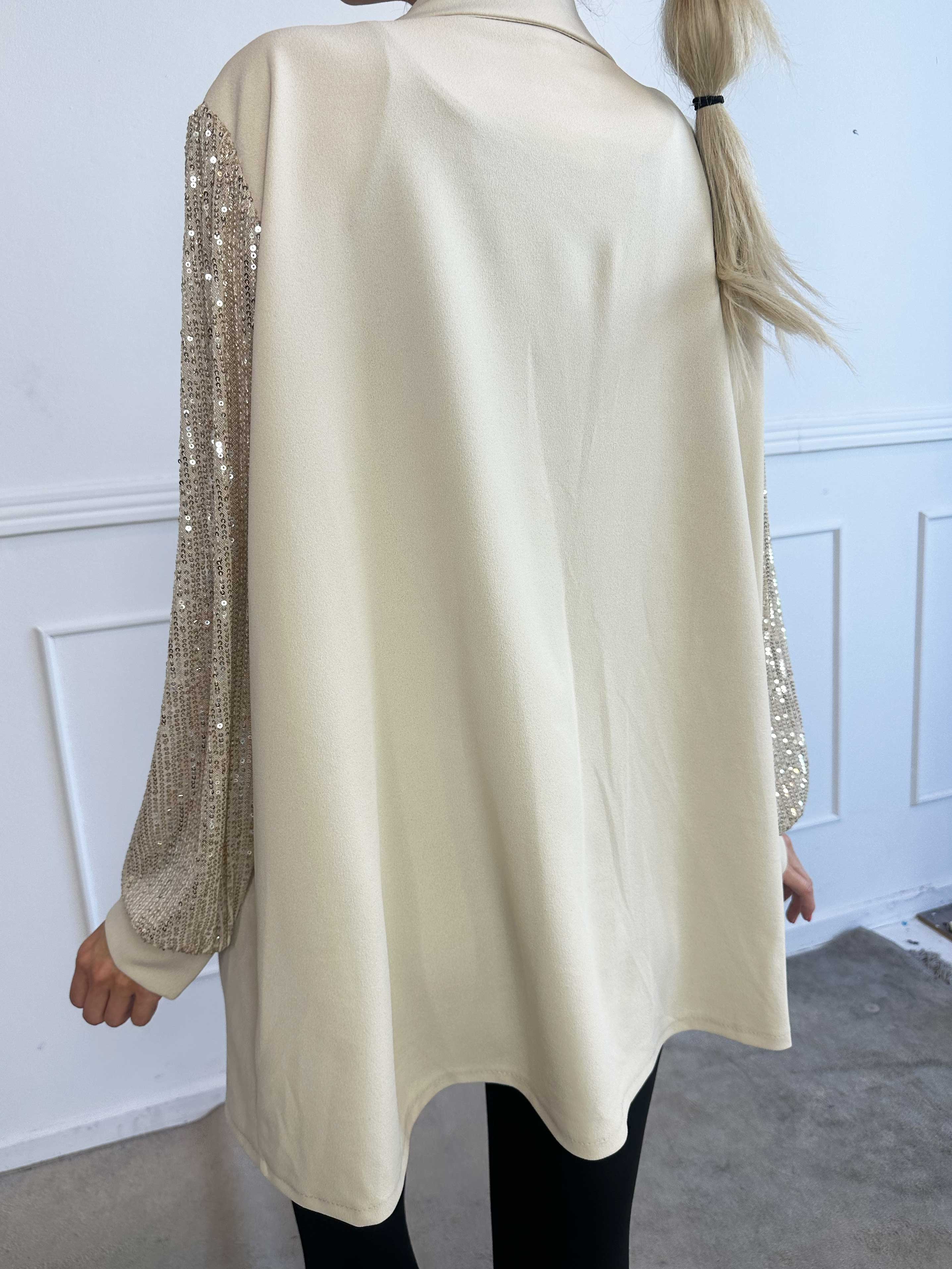 Kata - Oversized blazer med pailletærmer (bestseller)